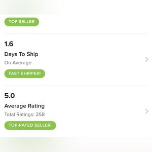 POSHMARK AMBASSADOR / 
TOP RATED SELLER